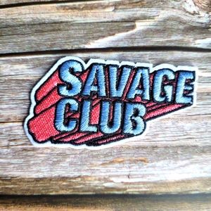 Savage Club Punk 90s Y2k Embroidered Iron on Patch